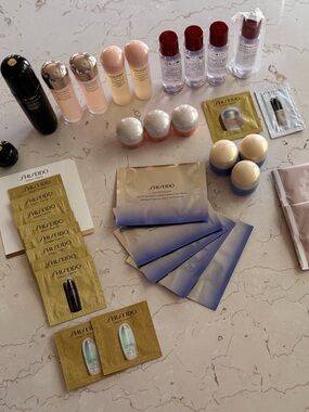 Shiseido Bundle Package Sample of Creams Masks Bags & Pouches ALL NEW